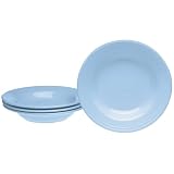 Fiesta Periwinkle 451 9-Inch Rimmed Soup Bowls, Set of 4 by Fiesta