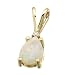 14K Yellow Gold Unique Opal Cabochon and Diamond Pendant