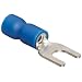 Morris Products 10134 Spade Terminal, Vinyl Insulated, Blue, 16-14 Wire Size, #8 Stud Size (Pack of 100)