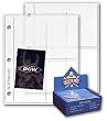 25 Pages of BCW Pro 4-Pocket Mini Page - 3 Ringed Binder (25 Count) - Baseball, Football, Basketball, Hockey, Nascar, Sportscards, Gaming & Trading Cards Collecting Supplies