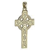 14k Gold Large Celtic Cross Pendant - Made in Ireland