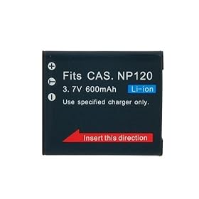 Digital Video Li-ion Battery with 3.7V 600mAh for Casio NP120 (Black) + Worldwide free shiping