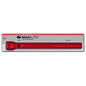 MAGLITE S6D036 Heavy-Duty 6-D Cell Flashlight, Red