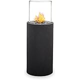 Real Flame 870-BS Modesto Fire Column, Black Slate