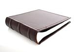 Compact European Leather Photo Album with Archival, Acid Free Paper Holds 100 4x6 Photos