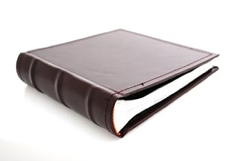 Compact European Leather Photo Album with Archival, Acid Free Paper Holds 100 4x6 Photos