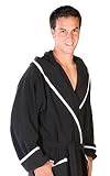 Apparel : New Men's Hooded Fleece Spa Bath Robe, Bathrobe