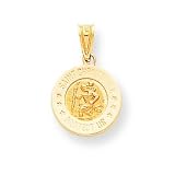 14k Saint Christopher Medal Pendant