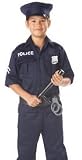 Childrens Costume Boys Police Officer Cop Law Enforcement Authority Kids Fun Birthday Party Outfit