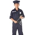 Childrens Costume Boys Police Officer Cop Law Enforcement Authority Kids Fun Birthday Party Outfit