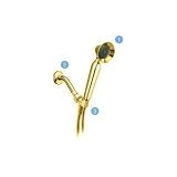 Alsons 41K2010BX Victorian Shower Arm Mount Set Polished Brass 41K2010