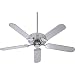 Quorum International 400525-14 Clear Acrylic / Chrome Prizzm Art Deco / Retro Indoor Ceiling Fan fro