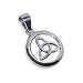 w/18 Silver Box Chain Necklace Celtic Knot Pendant - Sterling Silver Irish Celtic Trinity Knot Pendant
