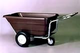 3rd Wheel Dump Cart 11.5 cu. ft. 16 Flat-Proof Rib Tires (Red Tub)