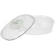 CorningWare 2-1/2-Quart Oval Casserole Dish with Glass Lid