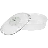 CorningWare 2-1 2-Quart Oval Casserole Dish with Glass Lid