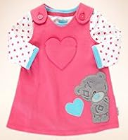 2 Piece Pure Cotton Tatty Teddy Heart Pinafore Outfit