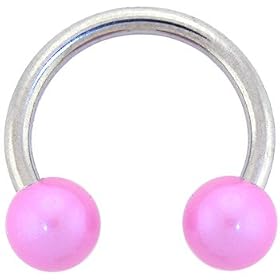 Lilac MIRACLE BALL Horse Shoe Circular Barbell by 