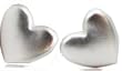 Lucky Feather Heart Stud Earrings on "Love Surrounds You" Gift Card Sterling Silver Plate