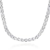 Sterling Silver Panther Link Necklace 18
