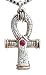 EGYPTIAN Cross Ankh Red Crystal Pendant Egypt Necklace