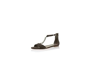 Hakei Sandalias planas (Marrón Oscuro)