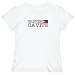 T-Shirt Woman White Elegant Flag 