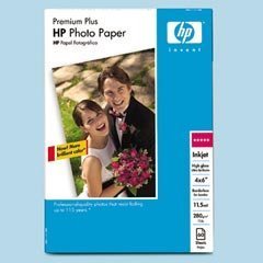HP Q6563A HP Premium Photo Paper, Soft-Gloss, 4 x 6 Plus Tab, 100 Sheets per Pack