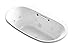 KOHLER 5716-XH2G-0 Underscore 66" x 36" Oval Drop-In Whirlpool + Bubblemassage Air Bath, White