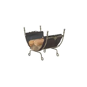 Gold Aluminum Log Rack with Canvas Carrier