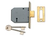 Yale Pm322 3Lever Mortice D.Lock 3in P.Brs