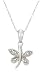 10k Choice of White or Yellow Gold Dragonfly Pendant w/ Diamond Accent
