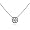 Sterling Silver CZ Maltese Cross Pendant, 18 inches