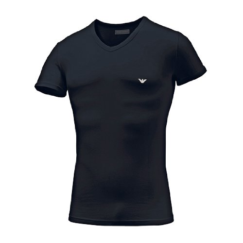 Emporio Armani V-Shirt Herren, schwarz, S