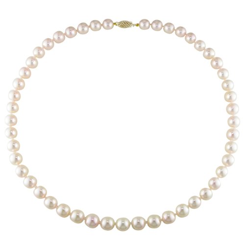 14k Yellow Gold Akoya Pearl Necklace