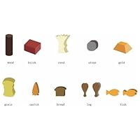 Agricola Vegeemeeples -194 piece Euro Token Set