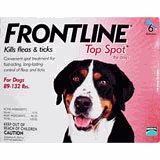 Frontline Topspot for Dogs, Red, 89-132 lbs. 6 Month Supply