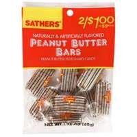 Sathers Peanut Butter Bars, 1.75-Ounce Bags (Pack of 12)