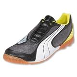 PUMA - PUMA v5.08 Indoor Soccer Shoes (Dark Shadow/White/Black/Yellow)