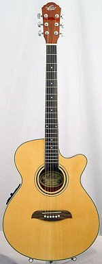 MusicalInstruments: Washburn OG8CEN Oscar Schmidt Acoustic Electric Guitar   Natural