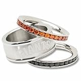 MLB San Francisco Giants Logo Crystal Stacked Ring Set (Size 6)