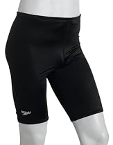 Speedo Men's Race Nylon Lycra Blend Learn to Swim Solid Jammer Swimsuit