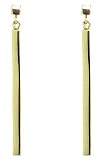 18kt Gold Over Sterling Silver Square Tubing Drop Post Earrings