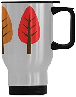 Ccaann Cute Simple Tree Stainless Steel Travel Mug Sliver