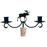 VWI C-WB-19 Moose Wine Bottle Topper Powder Metal Coated