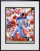 Kansas City Royals George Brett 1990 Batting Action Matted 8X10 Photo In Aluminum Frame