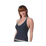 Nautica Tankini Top Bound Neck Halterkini Swimsuit