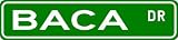 BACA Street Sign ~ Family Lastname Sign ~ Gameroom, Basement, Garage Sign