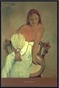 Art Poster Metal Framed Print - Jeune Fille a l'Eventail - Artist: (Eugene-Henri-) Paul Gauguin- Poster Size: 35 X 23