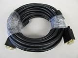 25 Ft 15-Pin HD15 SVGA Male to Male Projector/Video/Monitor Cable with Ferrites